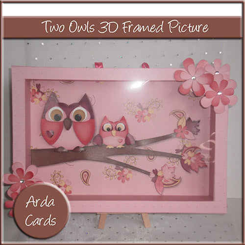 Two Owl 3D Framed Picture - The Printable Craft Shop