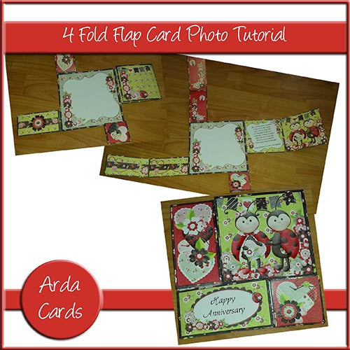 4 Fold Flap Card Photo Tutorial - The Printable Craft Shop