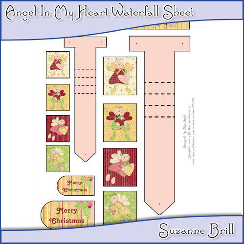 Angel In My Heart Waterfall Sheet - The Printable Craft Shop