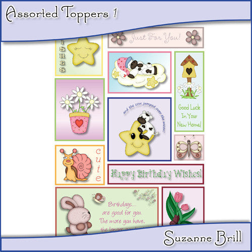 Assorted Toppers - The Printable Craft Shop