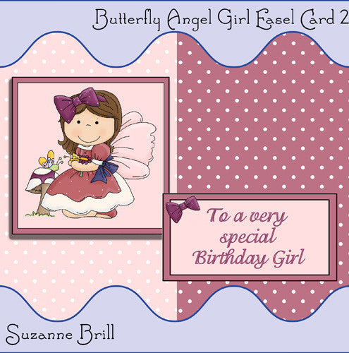 Butterfly Angel Girl Easel Card 2 - The Printable Craft Shop