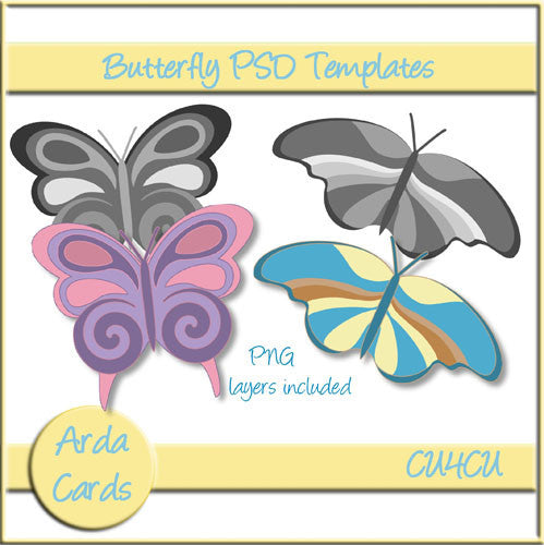 Butterfly PSD Templates - The Printable Craft Shop