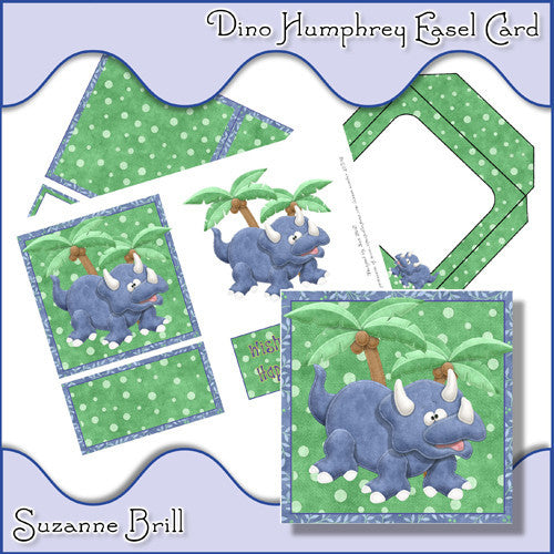 Dino Humphrey Easel Card - The Printable Craft Shop
