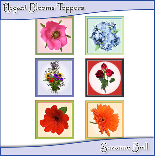 Elegant Blooms Toppers - The Printable Craft Shop