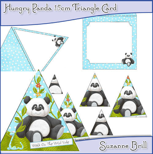 Hungry Panda 15cm Triangle Card - The Printable Craft Shop