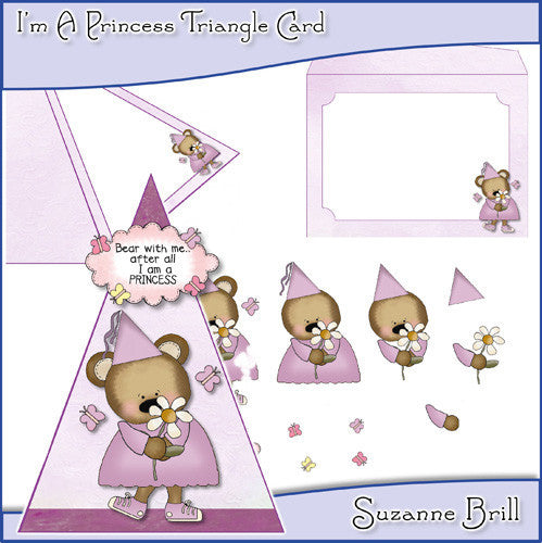 I'm A Princess Triangle Card - The Printable Craft Shop