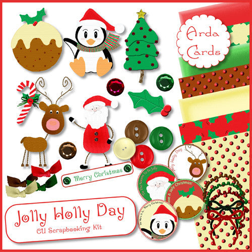 Jolly Holly Day CU Scrap Kit - The Printable Craft Shop