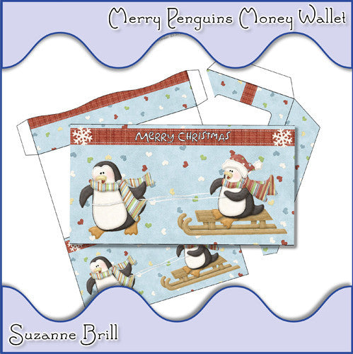 Merry Penguins Money Wallet - The Printable Craft Shop