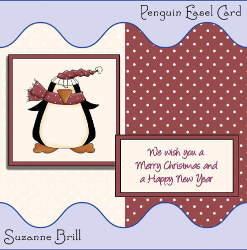 Penguin 1 Easel Card - The Printable Craft Shop
