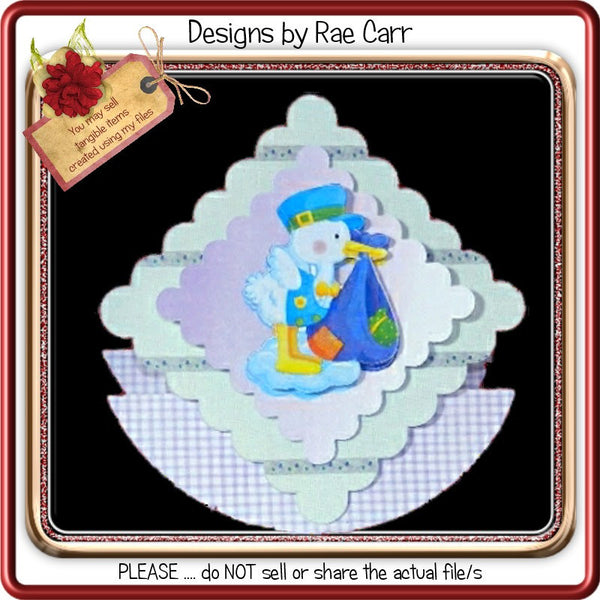 264 The Stork Comes Rocker Rocker   HAND & MACHINE Formats - The Printable Craft Shop