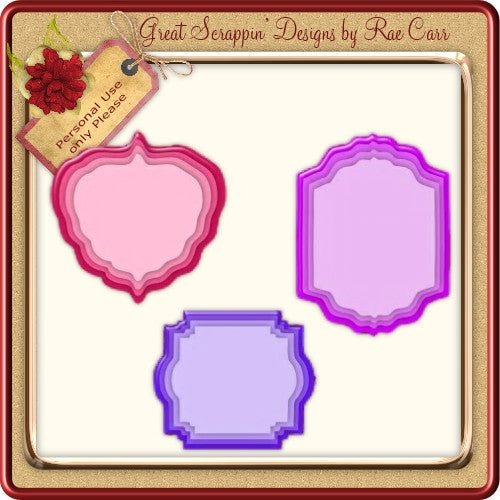 391 A Trio of Shapes & Layers  *HAND & MACHINE Formats* - The Printable Craft Shop