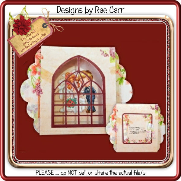 428 Wedding Chapel Window Card - The Printable Craft Shop