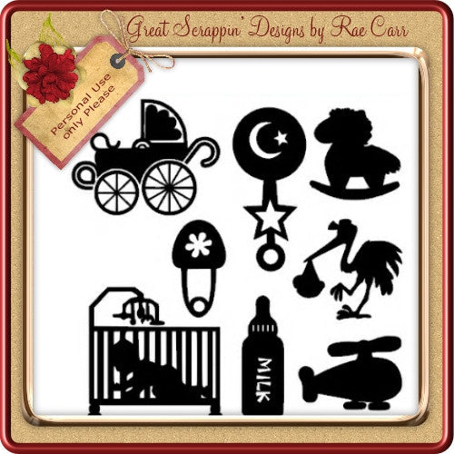 441 Baby Things   Multi-MACHINE Formats - The Printable Craft Shop