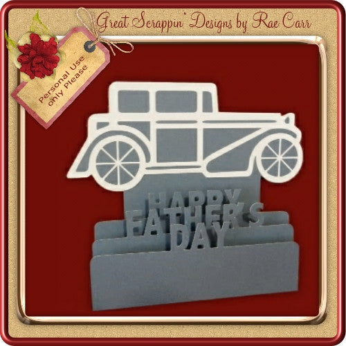 478  Vintage Auto Sliceform   Multiple MACHINE Formats - The Printable Craft Shop