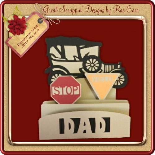 479 Vintage Auto Sliceform   Multiple MACHINE Formats - The Printable Craft Shop