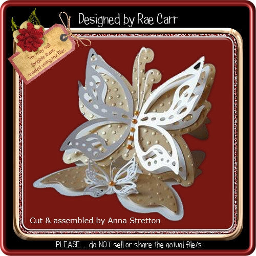 485 Butterfly Easel *Multiple MACHINE Formats* - The Printable Craft Shop