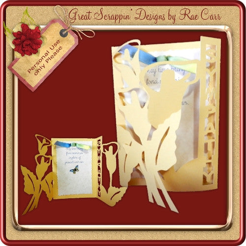 486 Calla Lily Card Multi-MACHINE Formats - The Printable Craft Shop