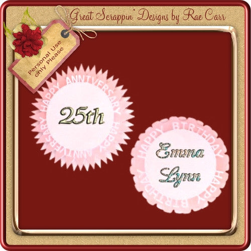 501 2 Event Toppers *MACHINE Cut Files* - The Printable Craft Shop