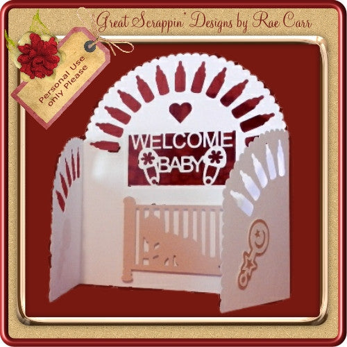 584 Baby Folded Card Multi-MACHINE Formats - The Printable Craft Shop