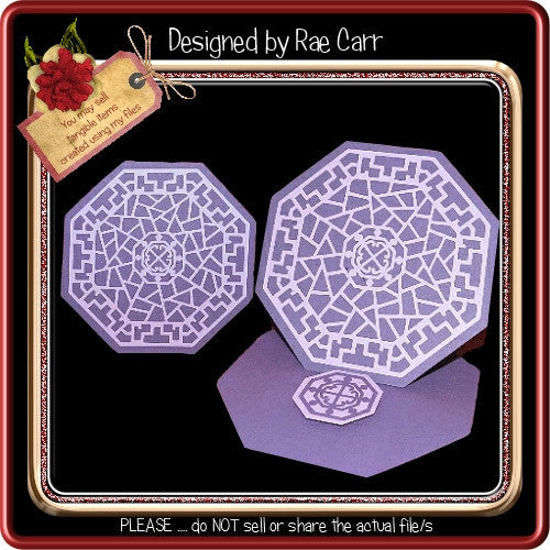 603 Octagon Easel & Topper  *Multiple MACHINE Formats* - The Printable Craft Shop