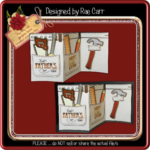 807 Father's Day Tri Fold     HAND & MACHINE Formats - The Printable Craft Shop