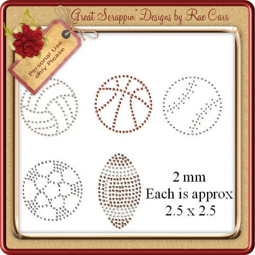 RS Sport Balls     Multiple MACHINE Formats - The Printable Craft Shop