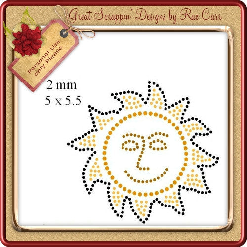 RS Sun      Multiple MACHINE Formats - The Printable Craft Shop