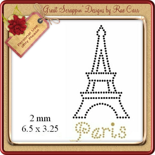 RS Eiffel Tower     Multiple MACHINE Formats - The Printable Craft Shop