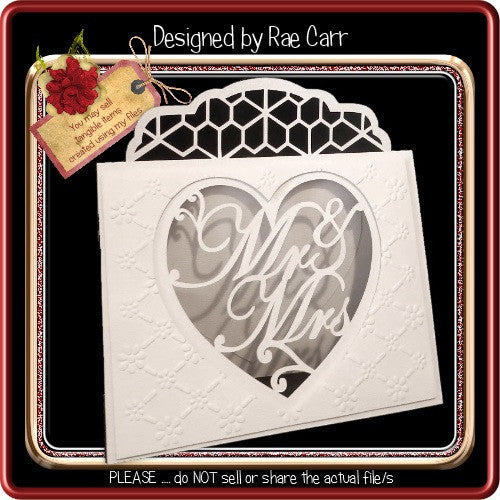 838 Mr & Mrs Card *Multiple MACHINE Formats* - The Printable Craft Shop