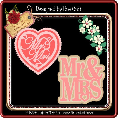 843 Mr & Mrs Toppers *Multiple MACHINE Formats* - The Printable Craft Shop