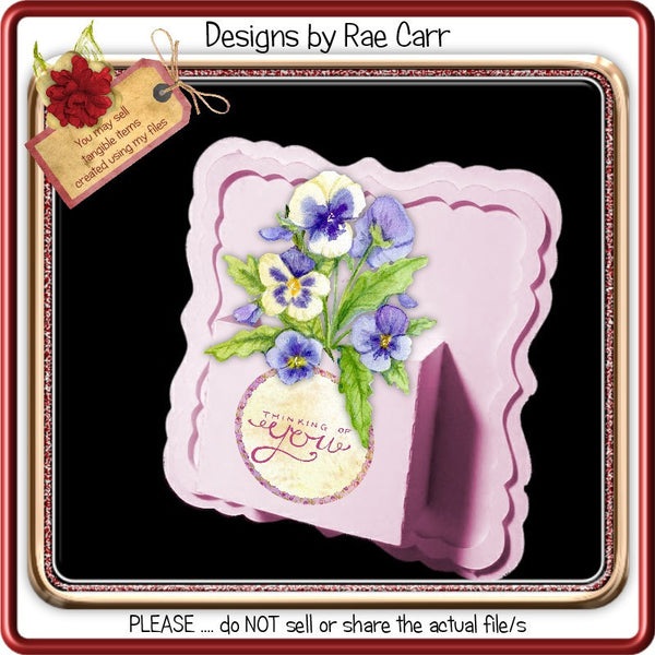 907 Shaped Frame Box Card   *Multiple MACHINE Formats* - The Printable Craft Shop
