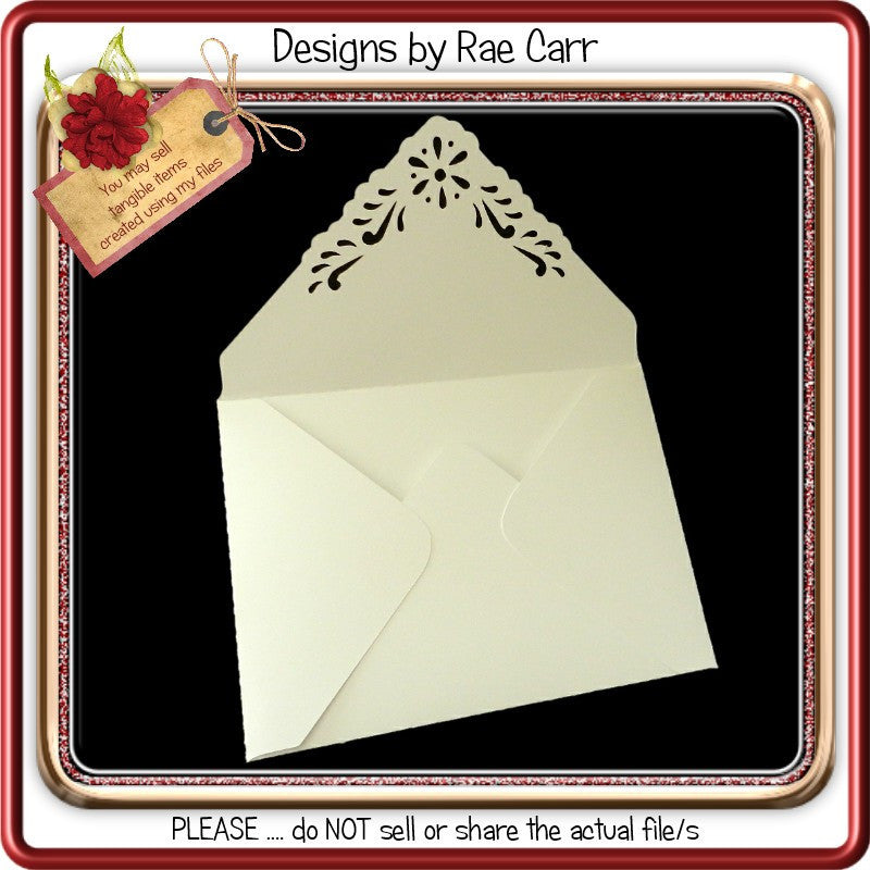908 Two Fancy Envelopes   *Multiple MACHINE Formats* - The Printable Craft Shop