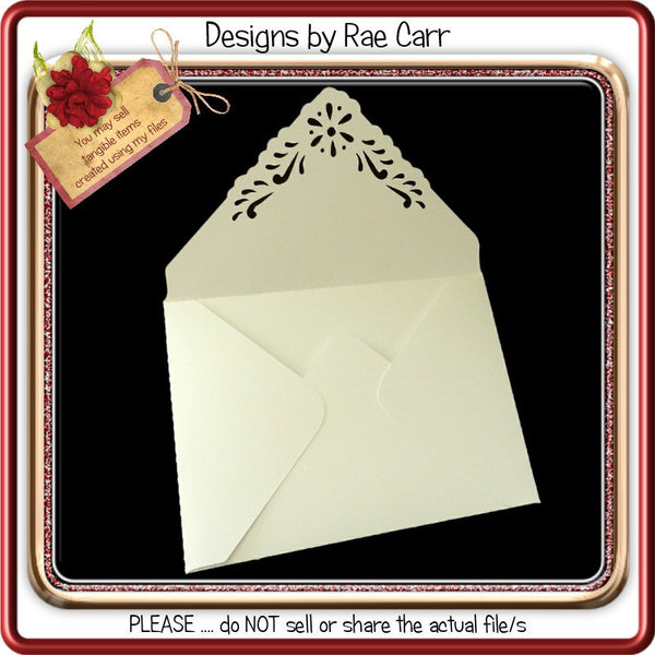 908 Two Fancy Envelopes   *Multiple MACHINE Formats* - The Printable Craft Shop