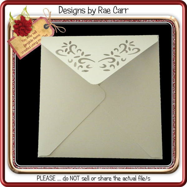 909 Two Fancy Envelopes   *Multiple MACHINE Formats* - The Printable Craft Shop