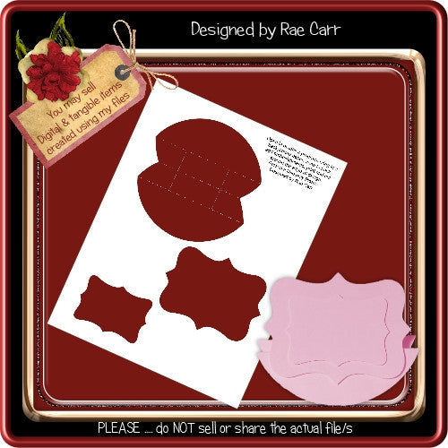 Rocker Card Bracket Style Template - The Printable Craft Shop