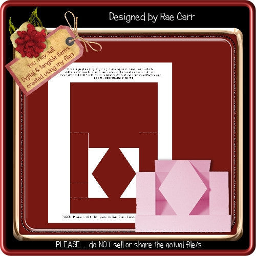 Stepper Card Diamond Template - The Printable Craft Shop