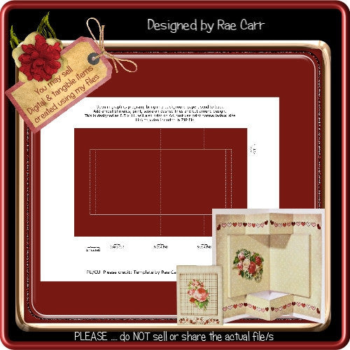 Fancy Fold Insert Template - The Printable Craft Shop