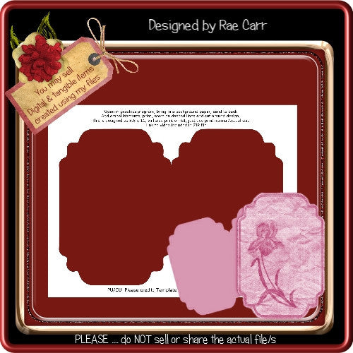 Shaped Card Template - The Printable Craft Shop