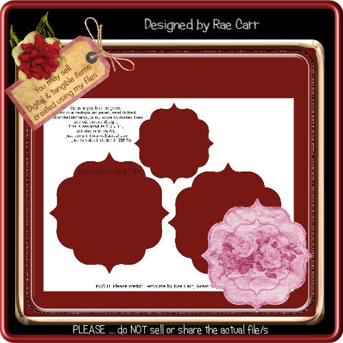 Shaped Card B Template - The Printable Craft Shop