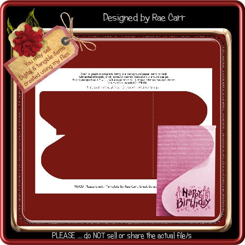 Cross Fold Card Template - The Printable Craft Shop