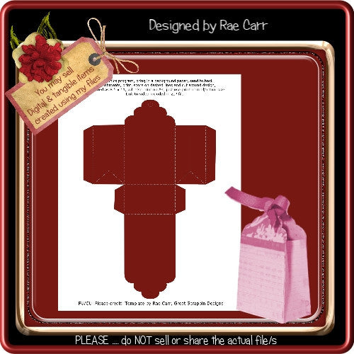 Tag Bag Template - The Printable Craft Shop