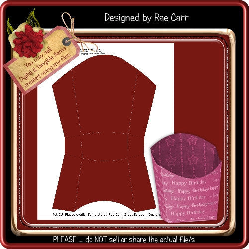 Fry Box Template - The Printable Craft Shop