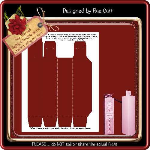 Tall Gift Box Template - The Printable Craft Shop