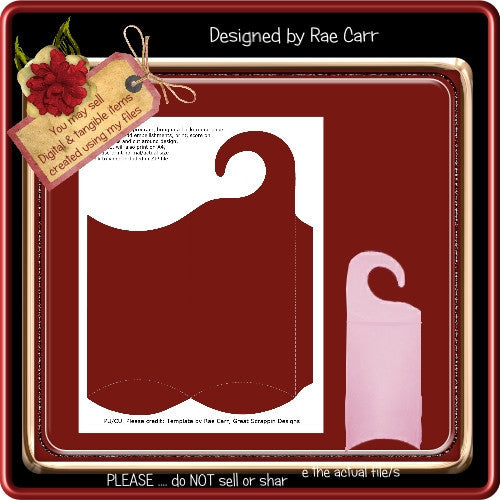 Door Hanger B with a Pocket Template - The Printable Craft Shop