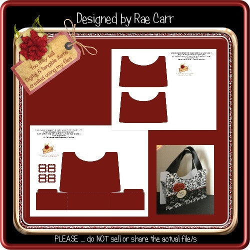 Handbag Purse Template - The Printable Craft Shop