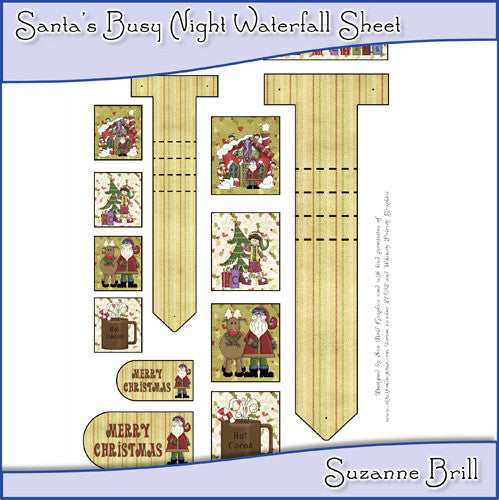 Santa's Busy Night Waterfall Sheet - The Printable Craft Shop