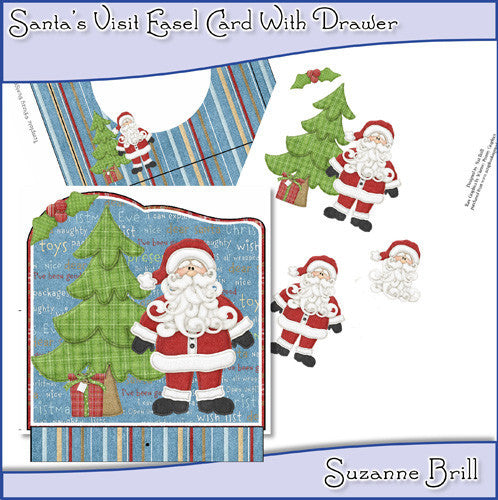 Santa's Visit Easel Card With Drawer - The Printable Craft Shop