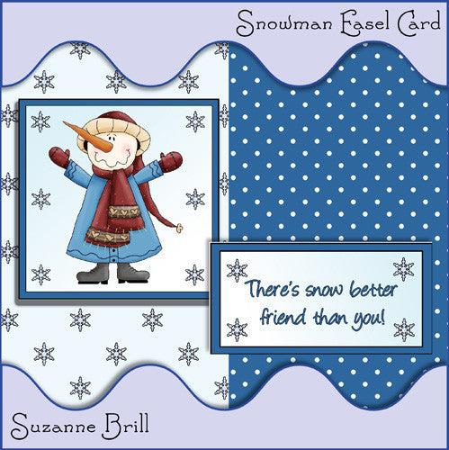 Snowman Easel Card - The Printable Craft Shop