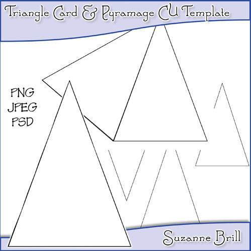 Triangle Card & Pyramage Commercial Use Template - The Printable Craft Shop