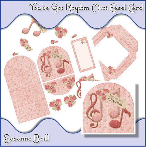 You've Got Rhythm Mini Easel Card - The Printable Craft Shop